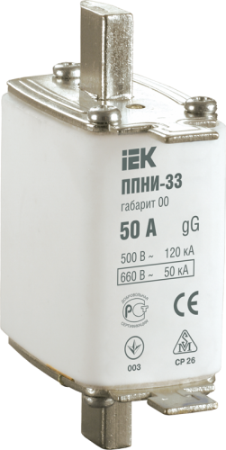 Плавкая вставка предохранителя ППНИ-33 габарит 00С 25А IEK