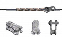 Зажим натяжной НСО-14,9/15,2П-21 (80) с протектором и коушем К 120