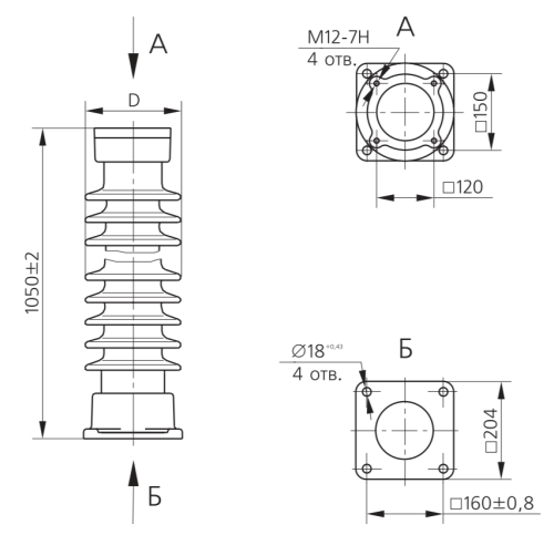 Изолятор ИОС-110-400 М-01 УХЛ1 фото 2