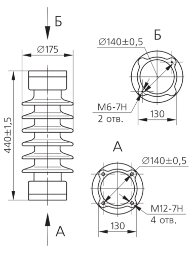 Изолятор ИОС-35-500-02 УХЛ1 фото 2 Изолятор ИОС-35-500-02 УХЛ1 фото 2
